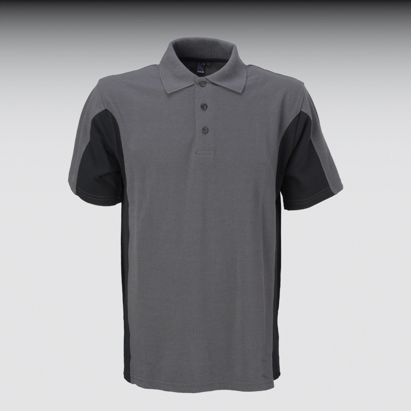 Kbler-Polo-Shirt grau/schwarz 5019