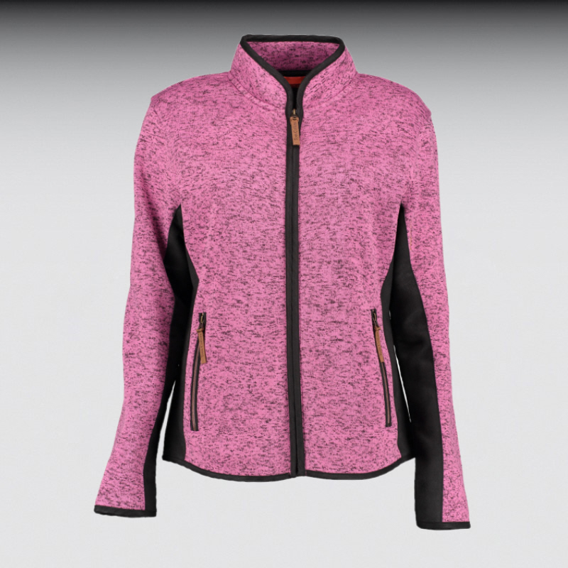 Strick-Fleece-Jacke pink