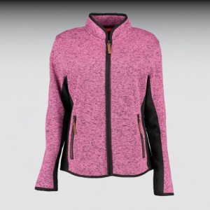 Jacke Strick-Fleece Stehkragen Gr. 38 pink