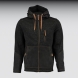 Jacke Strick-Fleece mit Kapuze Gr. M anthrazit