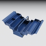 Montage Werkzeugkoffer Stahlblech, blau     3300