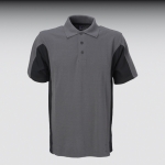 Kbler-Polo-Shirt Gr. M grau/schwarz Form 5019